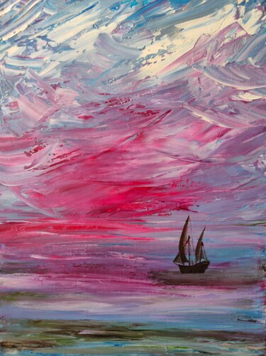 Картина под названием "The sea is calling…" - Irina Avlasenko, Подлинное произведение искусства, Масло