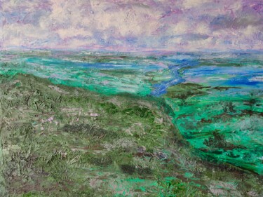 Malerei mit dem Titel "Distant land" von Irina Avlasenko, Original-Kunstwerk, Öl