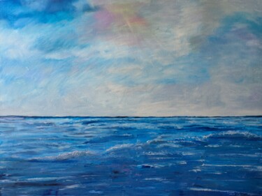 Painting titled "The sea is a living…" by Irina Avlasenko, Original Artwork, Oil