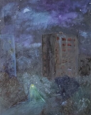 Painting titled "Home." by Irina Avlasenko, Original Artwork, Oil