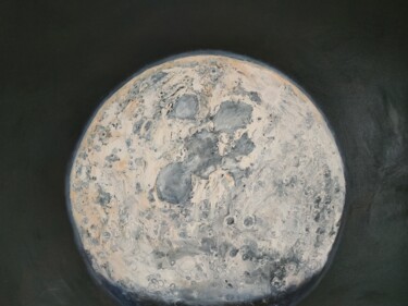 Schilderij getiteld "Moon" door Irina Avlasenko, Origineel Kunstwerk, Olie