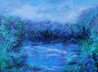 Картина под названием "Lac." - Irina Avlasenko, Подлинное произведение искусства, Масло