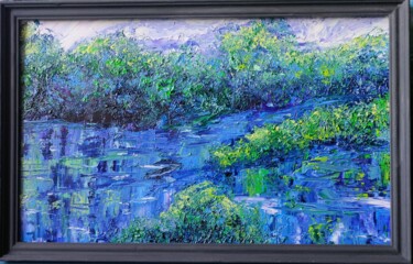 Картина под названием "Lake surface" - Irina Avlasenko, Подлинное произведение искусства, Масло