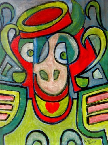 Peinture intitulée "Tatoo Monkey" par Ariane Lumen, Œuvre d'art originale