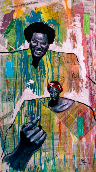 Malerei mit dem Titel "The Africa's port r…" von Aluu Prosper, Original-Kunstwerk, Acryl