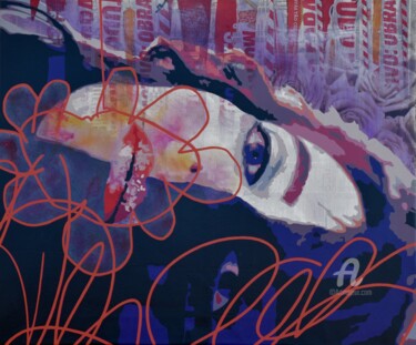 Картина под названием "Faded Flower" - Alvarenga Marques, Подлинное произведение искусства, Акрил Установлен на Деревянная р…