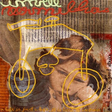 Malerei mit dem Titel "Bike Strike" von Alvarenga Marques, Original-Kunstwerk, Acryl