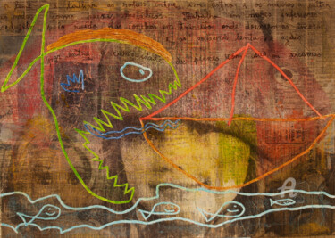 Malerei mit dem Titel "“Ode to the big sea”" von Alvarenga Marques, Original-Kunstwerk, Acryl Auf Keilrahmen aus Holz montie…