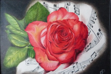 Drawing titled "Mélodie "Rose"" by Daniel Alvarez, Original Artwork, Pencil