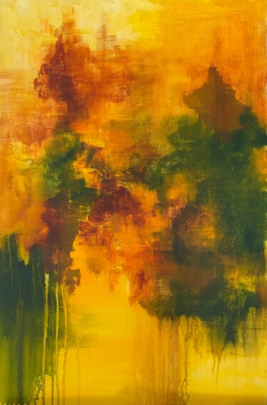 Картина под названием "O Verão" - Isabel Alvarez, Подлинное произведение искусства, Акрил Установлен на Деревянная рама для…