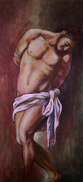 Painting titled "La decepcion de cri…" by Emiliano Villani, Original Artwork, Oil