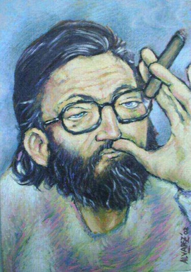 Pintura titulada "Retrato de Julio Co…" por Emiliano Villani, Obra de arte original, Oleo