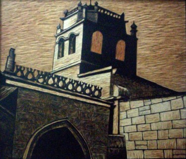 Painting titled ""Catedral de Lugo"" by Emiliano Villani, Original Artwork