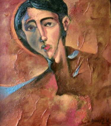 Painting titled "Rostro" by Emiliano Villani, Original Artwork