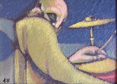 Painting titled "Jazz sessions 2" by Emiliano Villani, Original Artwork