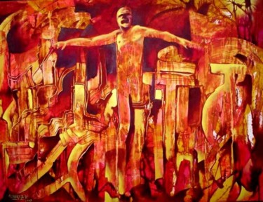 Pintura titulada ""Guerra en Tierra S…" por Emiliano Villani, Obra de arte original