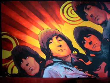 Painting titled ""Rubber Soul"" by Emiliano Villani, Original Artwork