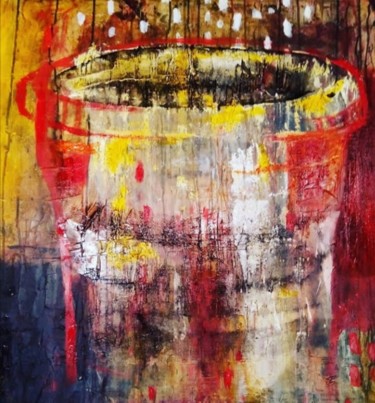 Painting titled "Vaso" by Alvaro Bustelo, Original Artwork, Acrylic