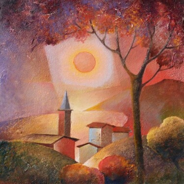Pittura intitolato "Tarda sera" da Alvaro Peppoloni, Opera d'arte originale