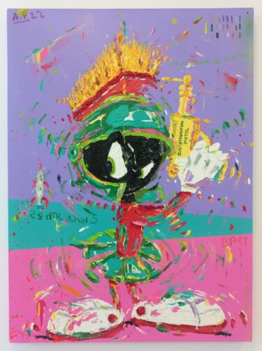 Pintura titulada "Marvin el marciano" por Alvaro Perez, Obra de arte original, Oleo