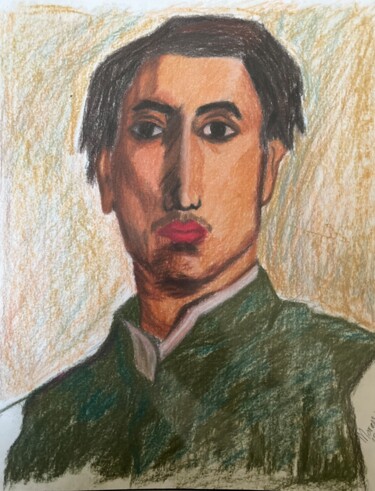 Dessin intitulée "Edgar Degas" par Marco Antonio Moreno, Œuvre d'art originale, Pastel