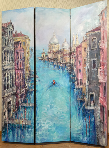 Malerei mit dem Titel "Venice" von Alvis Zemzaris, Original-Kunstwerk, Öl