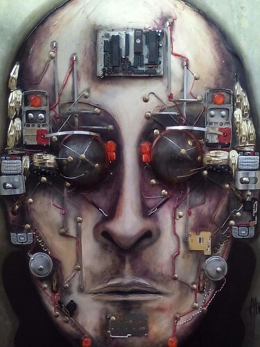 Malarstwo zatytułowany „humanoid2” autorstwa Alvise Bon (Alviart), Oryginalna praca, Akryl