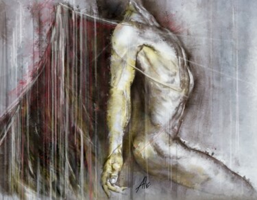 Pittura intitolato "angelo urbano 02" da Alvise Bon (Alviart), Opera d'arte originale