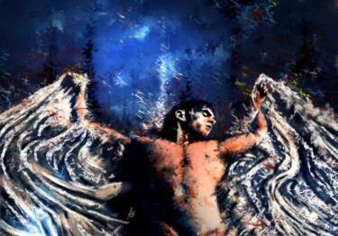 Pittura intitolato "angel20" da Alvise Bon (Alviart), Opera d'arte originale