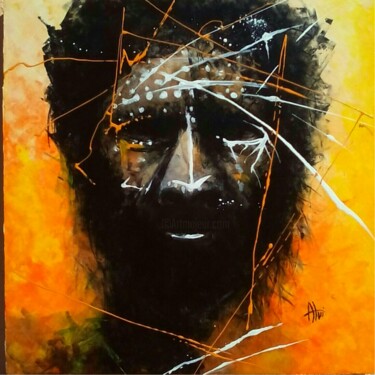 Painting titled "aboriginal genocide…" by Alvise Bon (Alviart), Original Artwork, Acrylic