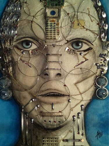 Pintura titulada "humanoid1" por Alvise Bon (Alviart), Obra de arte original, Acrílico