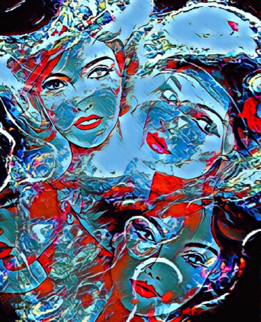Arte digitale intitolato "Blue Rhapsody-2" da Alya Veresk, Opera d'arte originale, Pittura digitale