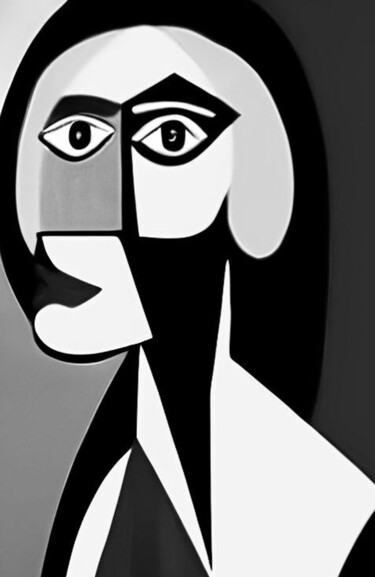 Digital Arts titled "Remembering Picasso…" by Alya Veresk, Original Artwork, Digital Painting