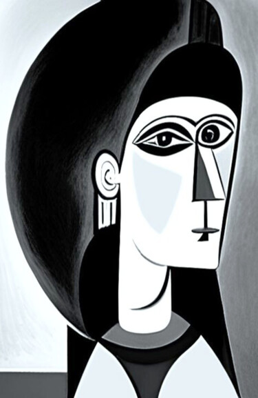 Digital Arts titled "Remembering Picasso…" by Alya Veresk, Original Artwork, Digital Painting