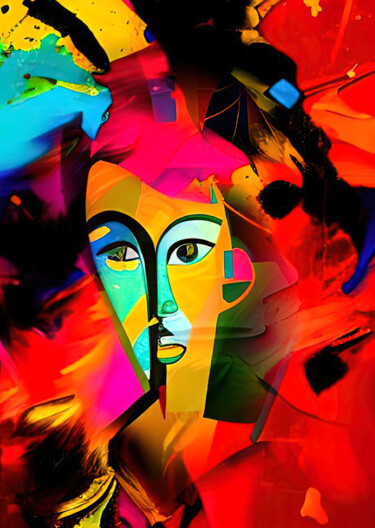 Digitale Kunst mit dem Titel "Surreal Women 11" von Alya Veresk, Original-Kunstwerk, Digitale Malerei