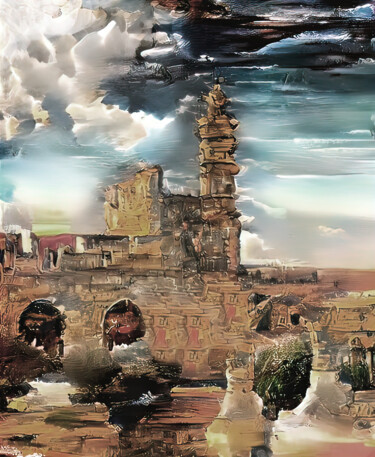 Arte digitale intitolato "Старый Иерусалим 1" da Alya Veresk, Opera d'arte originale, Pittura digitale