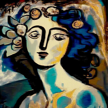 Цифровое искусство под названием "Странная женщина 1" - Alya Veresk, Подлинное произведение искусства, Цифровая живопись