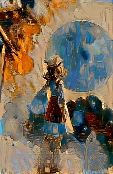 Digitale Kunst getiteld "Алиса в Стране Чудес" door Alya Veresk, Origineel Kunstwerk, Digitaal Schilderwerk