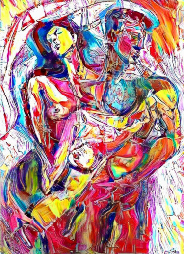 Digitale Kunst mit dem Titel "Эротика 34" von Alya Veresk, Original-Kunstwerk, Digitale Malerei