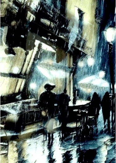 Цифровое искусство под названием "Миражи ночного Пари…" - Alya Veresk, Подлинное произведение искусства, Цифровая живопись