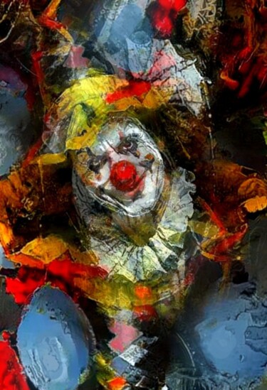 Arts numériques intitulée "Добрый клоун" par Alya Veresk, Œuvre d'art originale, Peinture numérique