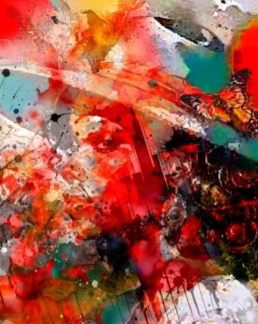 Digital Arts με τίτλο "Ева в красном" από Alya Veresk, Αυθεντικά έργα τέχνης, Ψηφιακή ζωγραφική