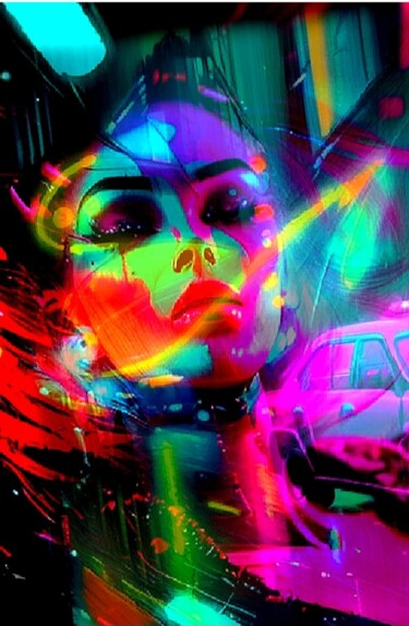 Arte digital titulada "Марианна в городе с…" por Alya Veresk, Obra de arte original, Collages digitales