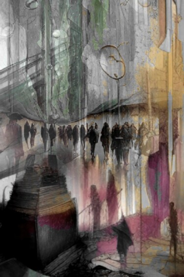 Arts numériques intitulée "Города и люди 12" par Alya Veresk, Œuvre d'art originale, Peinture numérique