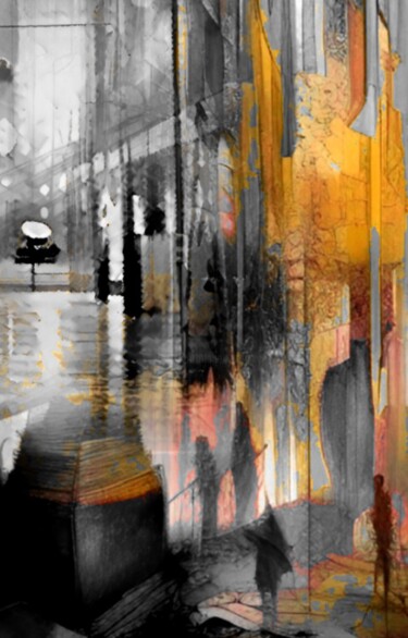 Digitale Kunst getiteld "Городские миражи 1" door Alya Veresk, Origineel Kunstwerk, Digitaal Schilderwerk