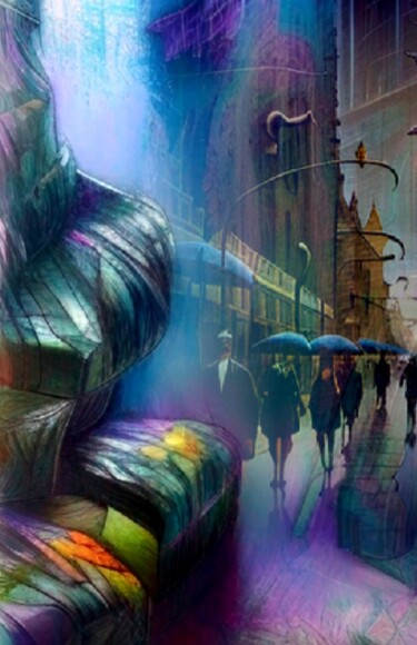 Цифровое искусство под названием "Городской мираж 4" - Alya Veresk, Подлинное произведение искусства, Цифровая живопись