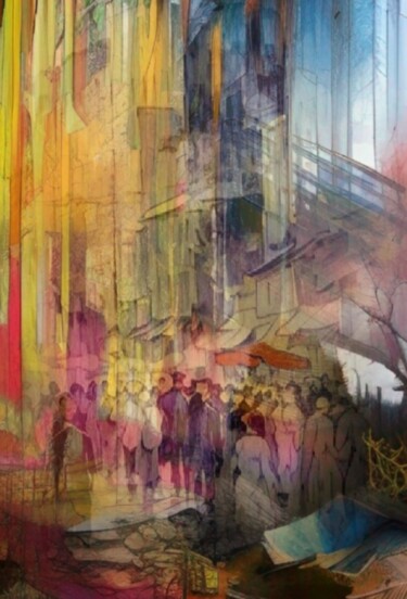Цифровое искусство под названием "Городские миражи 9" - Alya Veresk, Подлинное произведение искусства, Цифровая живопись