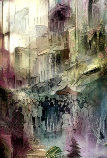 Цифровое искусство под названием "Городские миражи 10" - Alya Veresk, Подлинное произведение искусства, Цифровая живопись