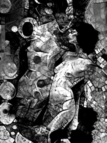 Digitale Kunst getiteld "Black and white 2" door Alya Veresk, Origineel Kunstwerk, Digitaal Schilderwerk