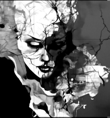 Цифровое искусство под названием "Black and white 11" - Alya Veresk, Подлинное произведение искусства, Цифровая живопись